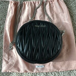 MIU MIU Pleated leather crossbody